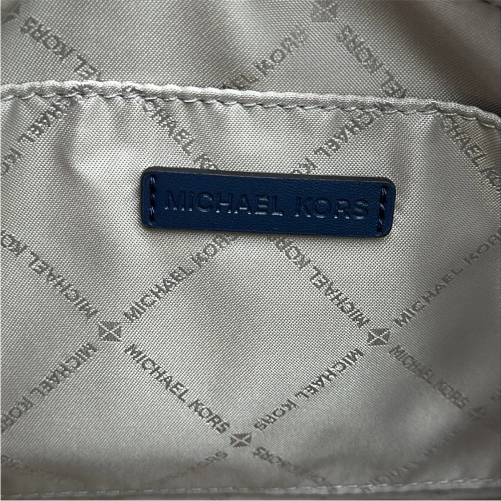 Michael Kors Jet Set Large Ombré Signature Logo EW Crossbody Body Navy NWT